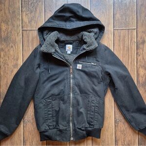 Carhartt Yellowstone Wildwood Dark Gray Hooded Jacket womens small